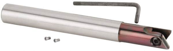 Kennametal - 3/4" Cutting Diam, 3/4" Shank Diam, 3/4" Max Depth of Cut, Straight Shank Indexable Copy End Mill - 1 Insert, KDMT 0750.. Insert, KDMT Toolholder - Exact Tooling