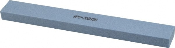 Norton - 80 Grit Aluminum Oxide Rectangular Polishing Stone - Medium Grade, 1" Wide x 8" Long x 1/2" Thick - Exact Tooling