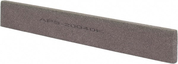 Norton - 120 Grit Aluminum Oxide Rectangular Polishing Stone - Fine Grade, 1" Wide x 8" Long x 1/4" Thick - Exact Tooling
