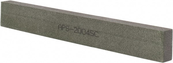 Norton - 120 Grit Aluminum Oxide Rectangular Polishing Stone - Fine Grade, 1" Wide x 8" Long x 1/2" Thick - Exact Tooling
