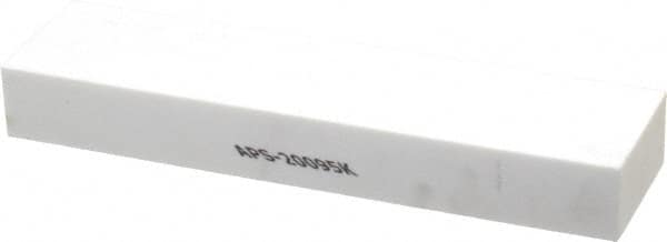 Norton - 180 Grit Aluminum Oxide Rectangular Polishing Stone - Very Fine Grade, 2" Wide x 8" Long x 1" Thick - Exact Tooling