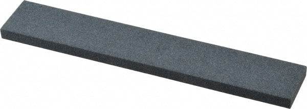 Made in USA - 120 Grit Aluminum Oxide Rectangular Polishing Stone - Fine Grade, 1" Wide x 6" Long x 1/4" Thick - Exact Tooling