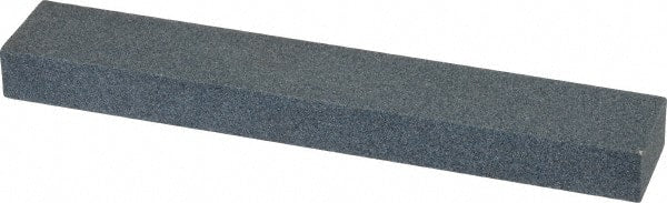 Made in USA - 120 Grit Aluminum Oxide Rectangular Polishing Stone - Fine Grade, 1" Wide x 6" Long x 1/2" Thick - Exact Tooling