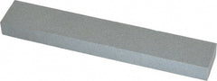 Made in USA - 220 Grit Aluminum Oxide Rectangular Polishing Stone - Very Fine Grade, 1" Wide x 6" Long x 1/2" Thick - Exact Tooling