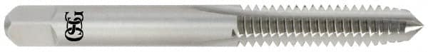 OSG - 5/16-18 UNC 2B 3 Flute Bright Finish High Speed Steel Straight Flute Standard Hand Tap - Bottoming, Right Hand Thread, 2-23/32" OAL, 1-1/8" Thread Length, H5 Limit, Oversize - Exact Tooling