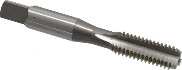 OSG - 3/8-16 UNC 2B 3 Flute Bright Finish High Speed Steel Straight Flute Standard Hand Tap - Bottoming, Right Hand Thread, 2-15/16" OAL, 1-1/4" Thread Length, H5 Limit, Oversize - Exact Tooling