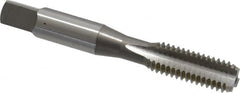 OSG - 3/8-16 UNC 2B 3 Flute Bright Finish High Speed Steel Straight Flute Standard Hand Tap - Bottoming, Right Hand Thread, 2-15/16" OAL, 1-1/4" Thread Length, H5 Limit, Oversize - Exact Tooling