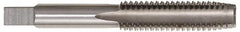OSG - 9/16-12 UNC 4 Flute Bright Finish High Speed Steel Straight Flute Standard Hand Tap - Plug, Left Hand Thread, 3-19/32" OAL, 1-21/32" Thread Length, H3 Limit, Oversize - Exact Tooling