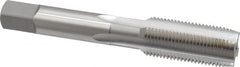 OSG - 5/8-18 UNF 3B 4 Flute Bright Finish High Speed Steel Straight Flute Standard Hand Tap - Plug, Left Hand Thread, 3-13/16" OAL, 1-13/16" Thread Length, H3 Limit, Oversize - Exact Tooling