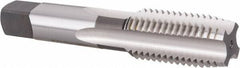 OSG - 1-8 UNC 3B 4 Flute Bright Finish High Speed Steel Straight Flute Standard Hand Tap - Plug, Left Hand Thread, 5-1/8" OAL, 2-1/2" Thread Length, H4 Limit, Oversize - Exact Tooling