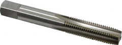 OSG - M10x1.25 Metric Fine 4 Flute Bright Finish High Speed Steel Straight Flute Standard Hand Tap - Plug, Right Hand Thread, 2-15/16" OAL, 1-1/4" Thread Length, D5 Limit, Oversize - Exact Tooling