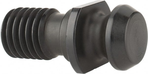 Parlec - A Style, CAT40 Taper, 5/8-11 Thread, 45° Angle Radius, Standard Retention Knob - 1.68" OAL, 0.74" Knob Diam, 0.12" Flange Thickness, 0.44" from Knob to Flange, 0.635" Pilot Diam - Exact Tooling