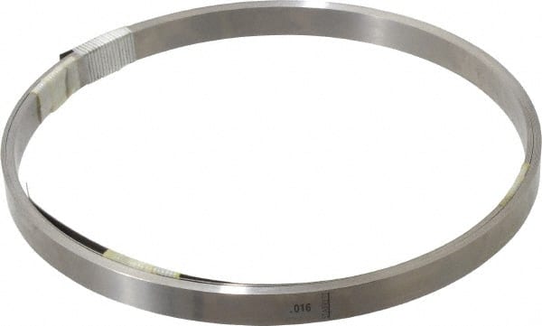 Starrett - 0.016 Inch Thick x 7.62 m Long x 1/2 Inch Wide, Feeler Stock Roll - Tempered Steel - Exact Tooling
