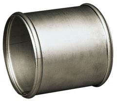 Hi-Tech Duravent - 8" ID Stainless Steel Beaded Sleeve Splice Connector - 4" Long, 20 Gage - Exact Tooling