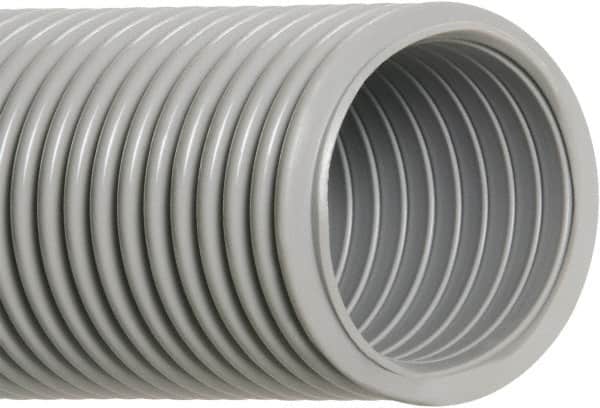 Hi-Tech Duravent - 2" ID, 18 Hg Vac Rating, 14 psi, EVA Vacuum & Duct Hose - 25' Long, Gray, 4-1/4" Bend Radius, -65 to 140°F - Exact Tooling