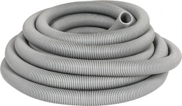 Hi-Tech Duravent - 1-1/2" ID, 18 Hg Vac Rating, 20 psi, EVA Vacuum & Duct Hose - 50' Long, Gray, 4" Bend Radius, -65 to 140°F - Exact Tooling