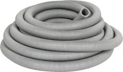 Hi-Tech Duravent - 1-1/2" ID, 18 Hg Vac Rating, 20 psi, EVA Vacuum & Duct Hose - 50' Long, Gray, 4" Bend Radius, -65 to 140°F - Exact Tooling