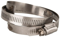 Hi-Tech Duravent - Stainless Steel Hose Clamp - 1/2" Wide x 0.02" Thick, 5-1/4" Hose, 3-1/4 to 5-5/8" Diam - Exact Tooling
