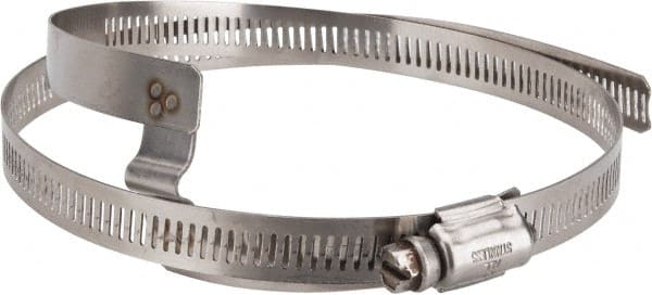 Hi-Tech Duravent - Stainless Steel Hose Clamp - 1/2" Wide x 0.02" Thick, 6-1/4" Hose, 5-1/4 to 6-5/8" Diam - Exact Tooling