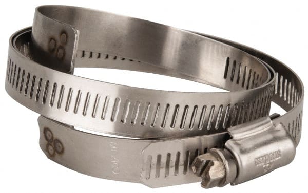 Hi-Tech Duravent - Stainless Steel Hose Clamp - 1/2" Wide x 0.02" Thick, 8-1/4" Hose, 7-1/4 to 8-5/8" Diam - Exact Tooling