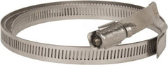 Hi-Tech Duravent - Stainless Steel Hose Clamp - 1/2" Wide x 0.02" Thick, 10" Hose, 9-1/4 to 10-5/8" Diam - Exact Tooling