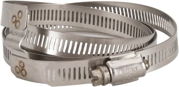 Hi-Tech Duravent - Stainless Steel Hose Clamp - 1/2" Wide x 0.02" Thick, 12" Hose, 11-1/4 to 12-3/4" Diam - Exact Tooling