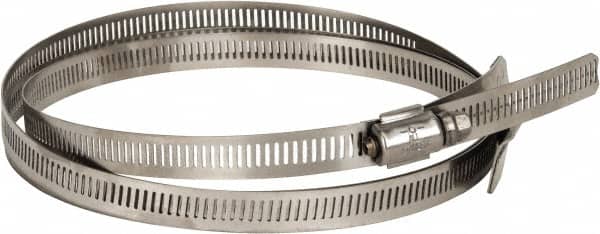 Hi-Tech Duravent - Stainless Steel Hose Clamp - 1/2" Wide x 0.02" Thick, 14" Hose, 13-1/4 to 14-3/4" Diam - Exact Tooling