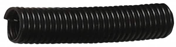 Made in USA - 1/2" Trade Size, 100' Long, Flexible Split Loom Conduit - Polyethylene, 13.15mm ID, Black - Exact Tooling
