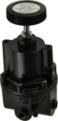 Parker - 1/4 NPT Port, 80 CFM, Aluminum Diaphragm Operated Regulator - 0 to 30 psi Range, 250 Max psi Supply Pressure, 1/4" Gauge Port Thread, 2.06" Wide x 4.35" High - Exact Tooling