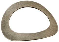 Made in USA - #2 Screw, 0.091" ID x 0.135" OD, Grade 300 Stainless Steel Single Wave Washer - 0.004" Thick, 0.03" Overall Height, 0.004" Deflection, 0.52 Lb at Deflection - Exact Tooling