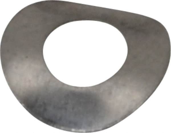 Made in USA - #4 Screw, 0.118" ID x 0.245" OD, Grade 300 Stainless Steel Single Wave Washer - 0.008" Thick, 0.056" Overall Height, 0.007" Deflection, 3.32 Lb at Deflection - Exact Tooling