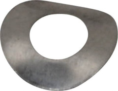 Made in USA - #4 Screw, 0.118" ID x 0.245" OD, Grade 300 Stainless Steel Single Wave Washer - 0.008" Thick, 0.056" Overall Height, 0.007" Deflection, 3.32 Lb at Deflection - Exact Tooling