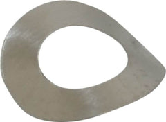 Made in USA - #5 Screw, 0.13" ID x 0.25" OD, Grade 300 Stainless Steel Single Wave Washer - 0.004" Thick, 0.055" Overall Height, 0.014" Deflection, 0.77 Lb at Deflection - Exact Tooling