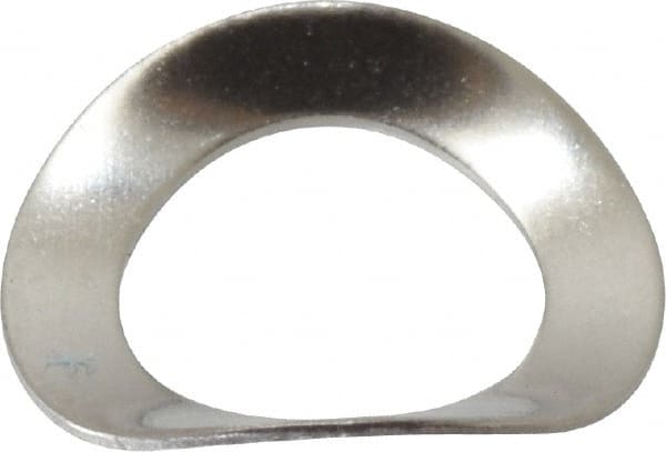 Made in USA - #10 Screw, 0.195" ID x 0.307" OD, Grade 300 Stainless Steel Single Wave Washer - 0.01" Thick, 0.053" Overall Height, 0.008" Deflection - Exact Tooling