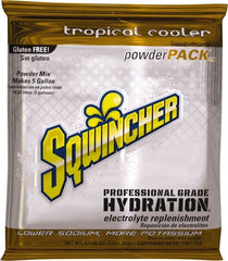 Sqwincher - 47.66 oz Pack Tropical Cooler Activity Drink - Powdered, Yields 5 Gal - Exact Tooling