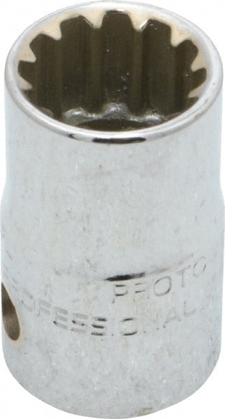 Proto - 3/8" Drive, 9/16" Socket, Spline Socket - 12 Points, 1-1/16" OAL - Exact Tooling