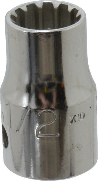 Proto - 1/2" Drive, 1/2" Socket, Spline Socket - 12 Points, 1-7/16" OAL - Exact Tooling