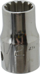 Proto - 1/2" Drive, 1/2" Socket, Spline Socket - 12 Points, 1-7/16" OAL - Exact Tooling