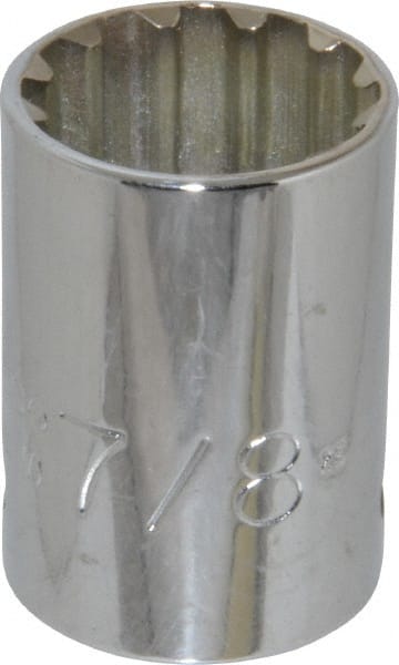 Proto - 1/2" Drive, 7/8" Socket, Spline Socket - 12 Points, 1-9/16" OAL - Exact Tooling