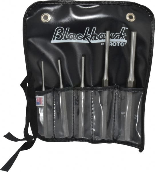 Blackhawk by Proto - 5 Piece, 1/8 to 5/16", Pin Punch Set - Exact Tooling