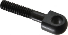 Gibraltar - 1/4-20, 3/4" Thread Length, 1/4" Hole Diam, Steel, Swing Bolt - Black Oxide Finish, Grade 1045, 5/16" Head Thickness, 1-1/2" Hole Center to End - Exact Tooling