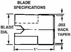 APT - 2-5/16 Inch Diameter, 3/16 Inch Thick, High Speed Steel Auxiliary Pilot Blade - Series D, DX20 Auxiliary Pilot Required - Exact Tooling