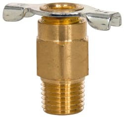 Eaton - Steel Internal Seat Drain Cock & Shutoff Valve - 1/4 Thread, 150 Max psi - Exact Tooling