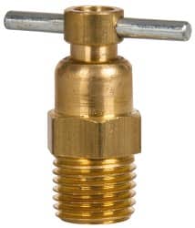 Eaton - Steel Internal Seat Drain Cock & Shutoff Valve - 1/4 Thread, 150 Max psi - Exact Tooling