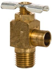 Eaton - Steel Angle Bib Drain Drain Cock & Shutoff Valve - 1/4 Thread, 150 Max psi - Exact Tooling