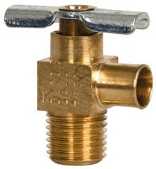 Eaton - 3/8" Pipe, Steel Hose to Pipe Drain Cock & Shutoff Valve - 1/4 Thread, 150 Max psi - Exact Tooling
