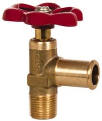 Eaton - 5/8" Pipe, Steel Shutoff Drain Cock & Shutoff Valve - 3/8 Thread, 150 Max psi - Exact Tooling