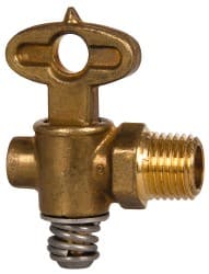 Eaton - Steel Drain Cock & Shutoff Valve - 1/4 Thread, 30 Max psi - Exact Tooling