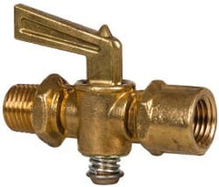 Eaton - Steel Pipe Fitting Drain Cock & Shutoff Valve - 1/4 Thread, 30 Max psi - Exact Tooling