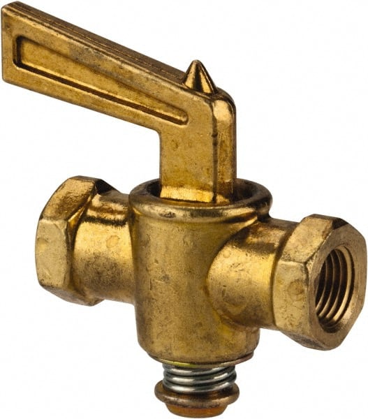 Eaton - Steel Female Pipe Drain Cock & Shutoff Valve - 1/8 Thread, 30 Max psi - Exact Tooling
